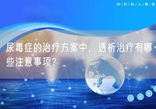 尿毒症的治疗方案中，透析治疗有哪些注意事项？