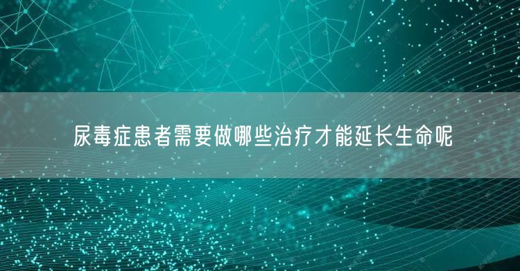 尿毒症患者需要做哪些治疗才能延长生命呢